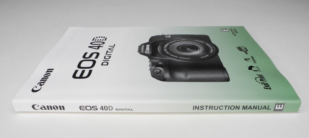 Canon EOS 40D Digital Camera Instruction Manual / User Guide In English