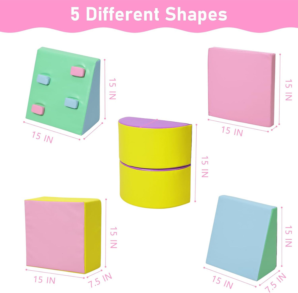 Foam Climbing Blocks for Toddlers 5PCS