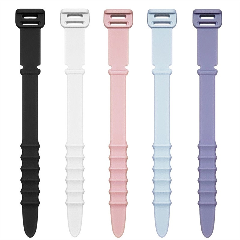 20pcs Straps Reusable Silicone Cable Zip Tie Table Elastic For Wire Management