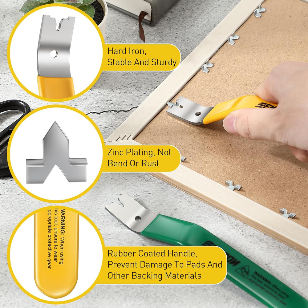 Glazier Point Driver, Glazier Setting Tool with 100 Push Points, Glazing Push Po