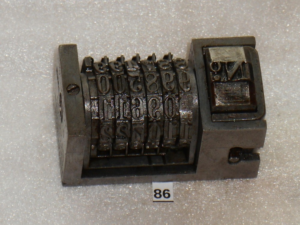 Blue Boy | letterpress numbering machine | 86
