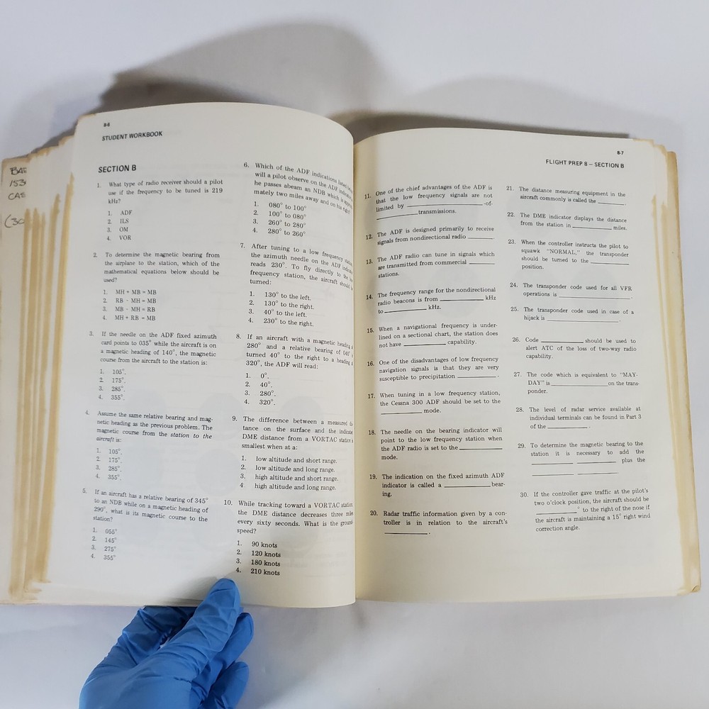 Cessna Integrated Flight Training System Private Pilot Workbook 1978 Flight Book