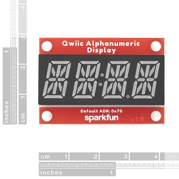 [ SparkFun COM-16916 ] Qwiic Alphanumeric Display - Red