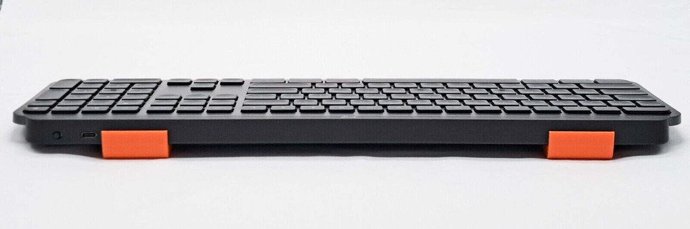 Keyboard Riser Feet Compatible with Logitech MX Keys Black Orange Ergonomic