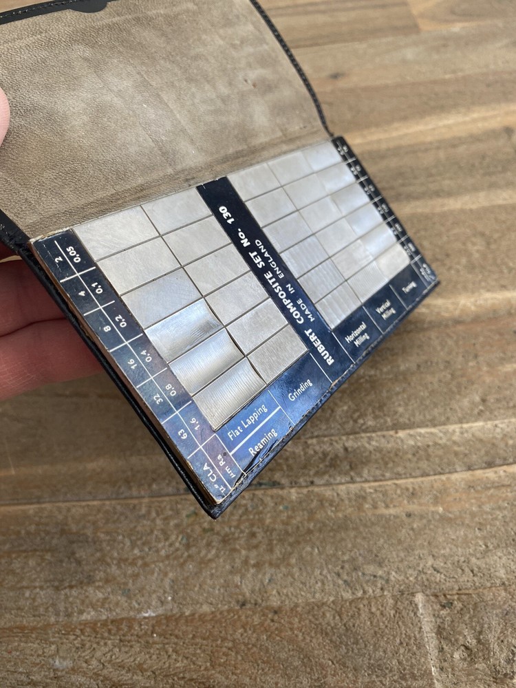 Surface Roughness Comparison Composite Pocket Set No 130 by Rubert & Co England