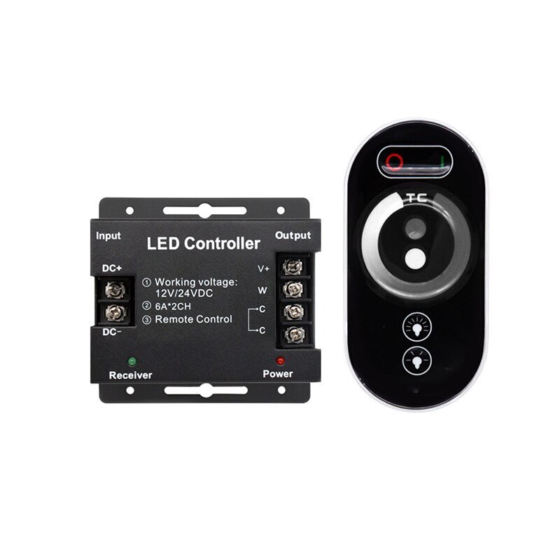 DC12-24V 12A 18A LED Strip Light RF Touch Remote Controller Dimmer for SMD COB