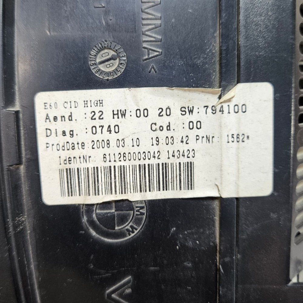 2008 BMW 5 Series E60 E61 528i Navigation Display Screen 9151978 USED