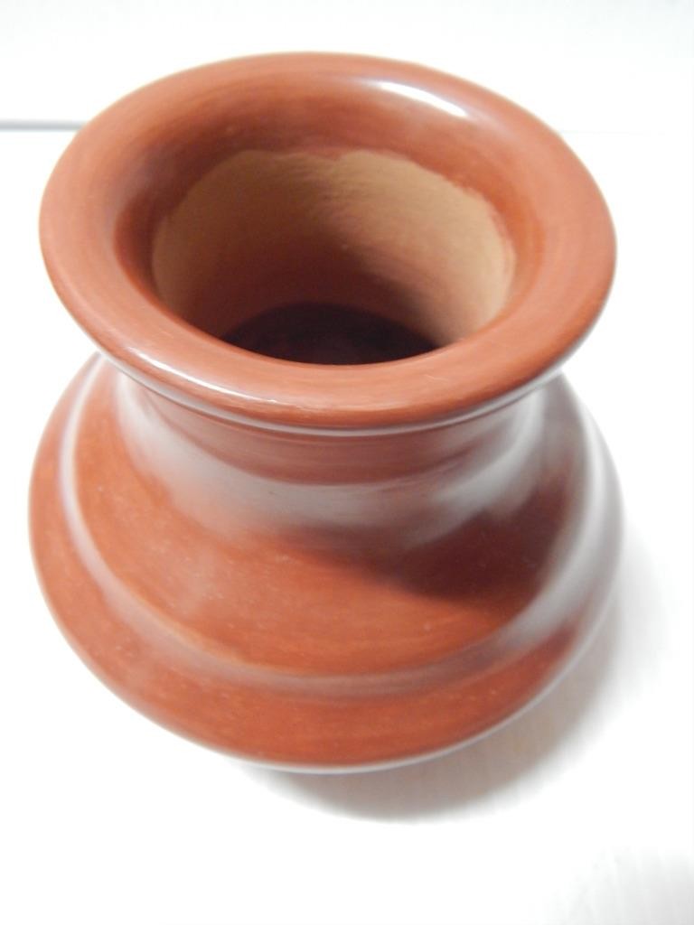 LINDA CAIN MASTER POTTER SANTA CLARA PUEBLO REDWARE POT OLLA FORM POTTERY