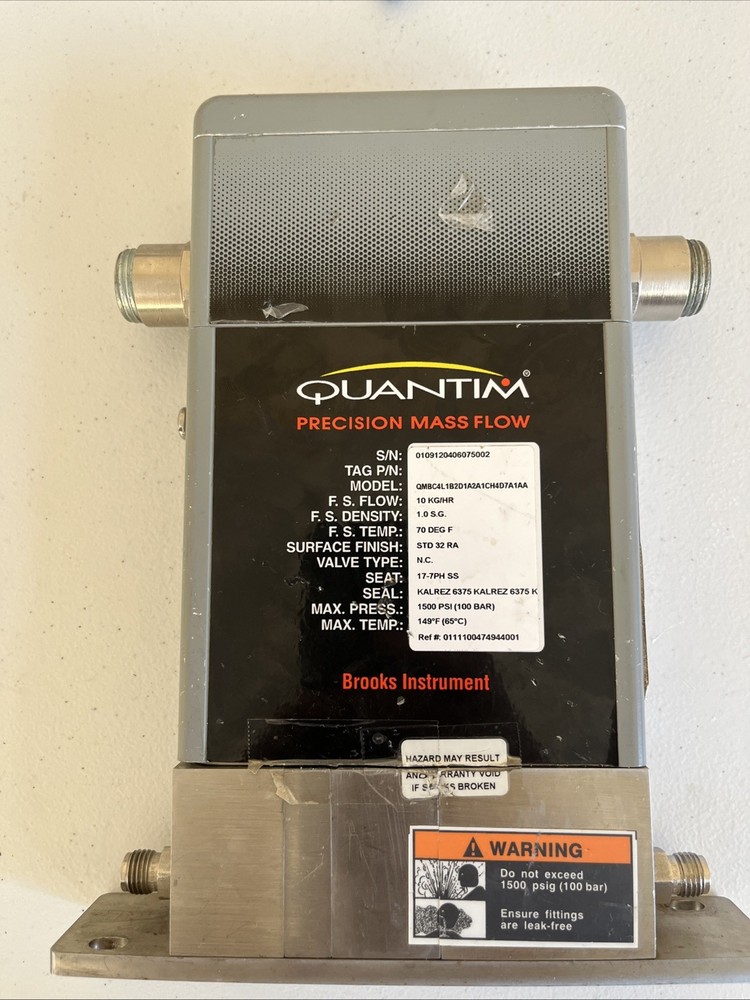 Brooks Quantim Precision Mass Flow Controller - Liquid MFC- 10KG/Hr - 1500psi