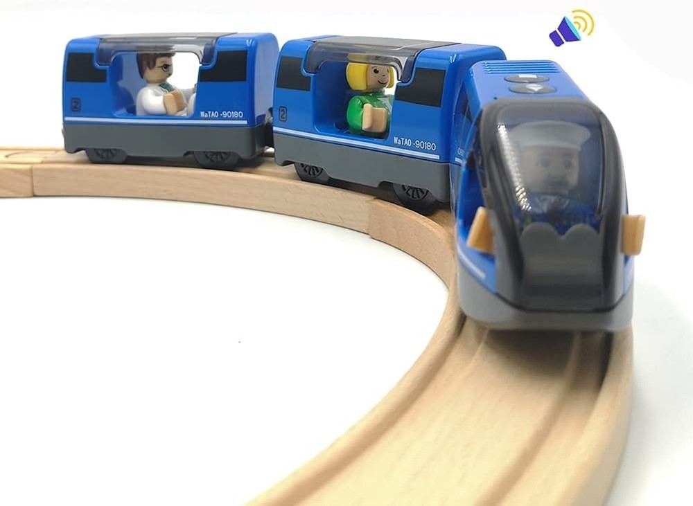 Lightweight Battery Engine Train Set with Figures - Compatible with Major Brands