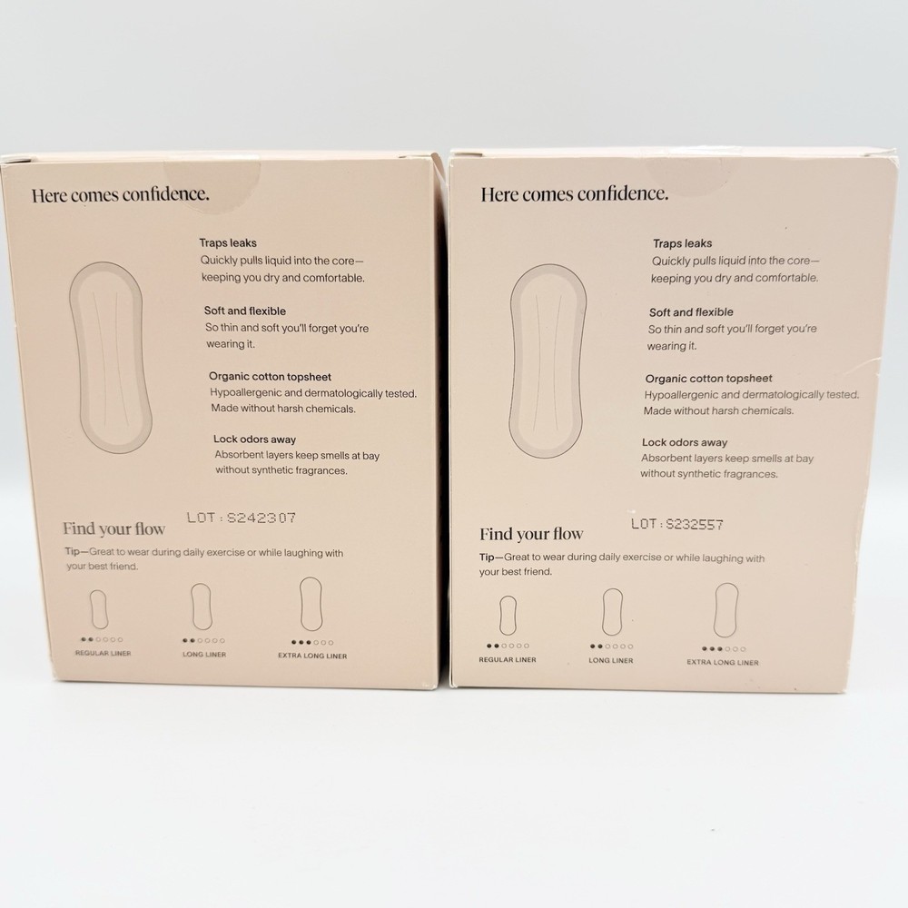 CORA Organic Cotton Topsheet Bladder Liners Postpartum REGULAR 2 Pack (36 Each)