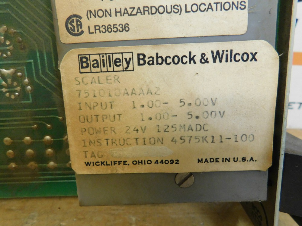 Bailey Controls 751010AAAA2 Scaler used CSQ