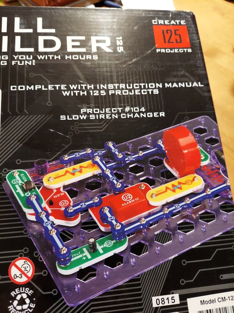 Circuit Maker Skill Builder 125 Projects Edu Toys Fun Sounds Stunts Electronic