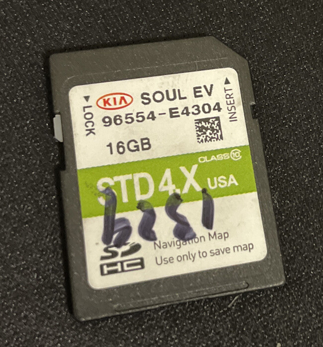 SOUL EV NAVIGATION SD CARD 96554-E4302 OEM 