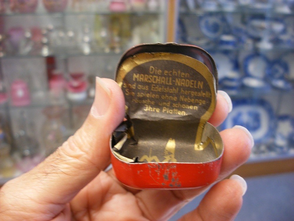 Phonograph Gramophone - Needle Tin - Marschall - Forte - Empty