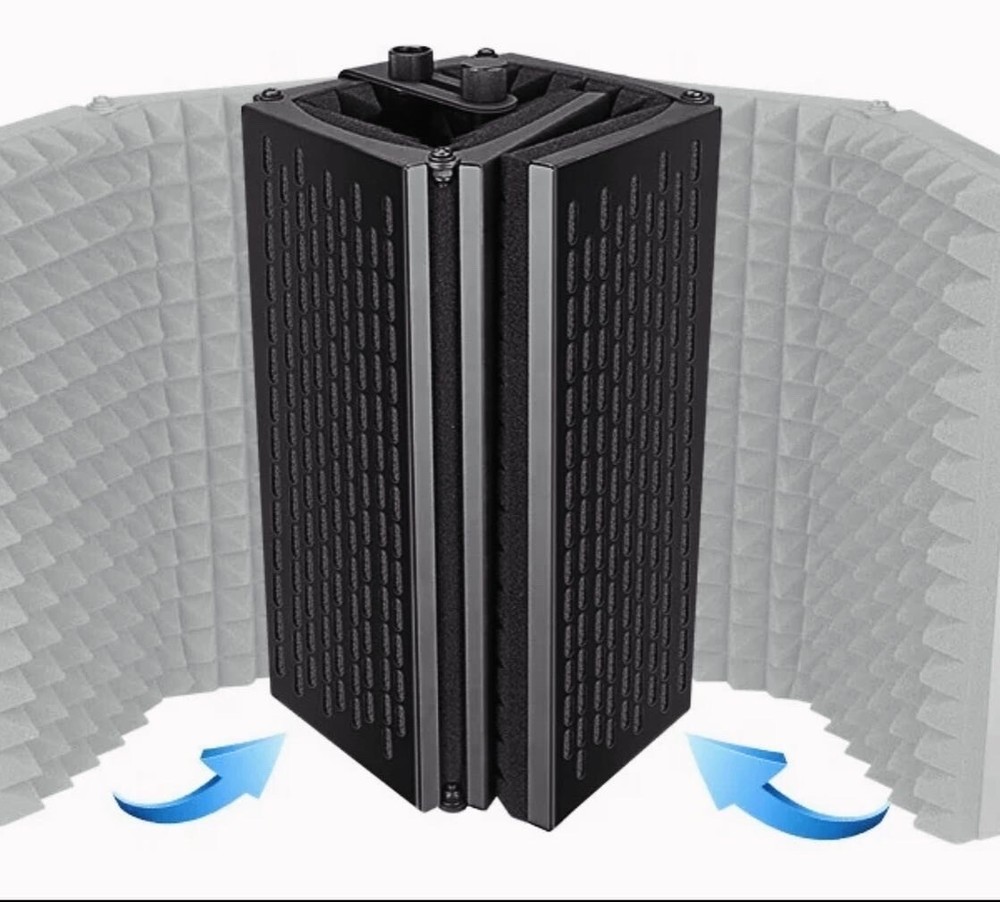 5 Panel Professional Studio Recording Microphone Isolation Shield