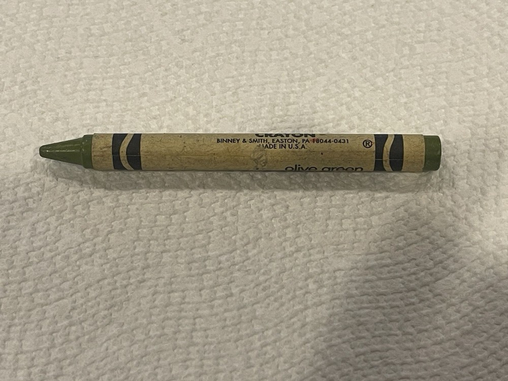 Crayola Binney & Smith Olive Green Crayon