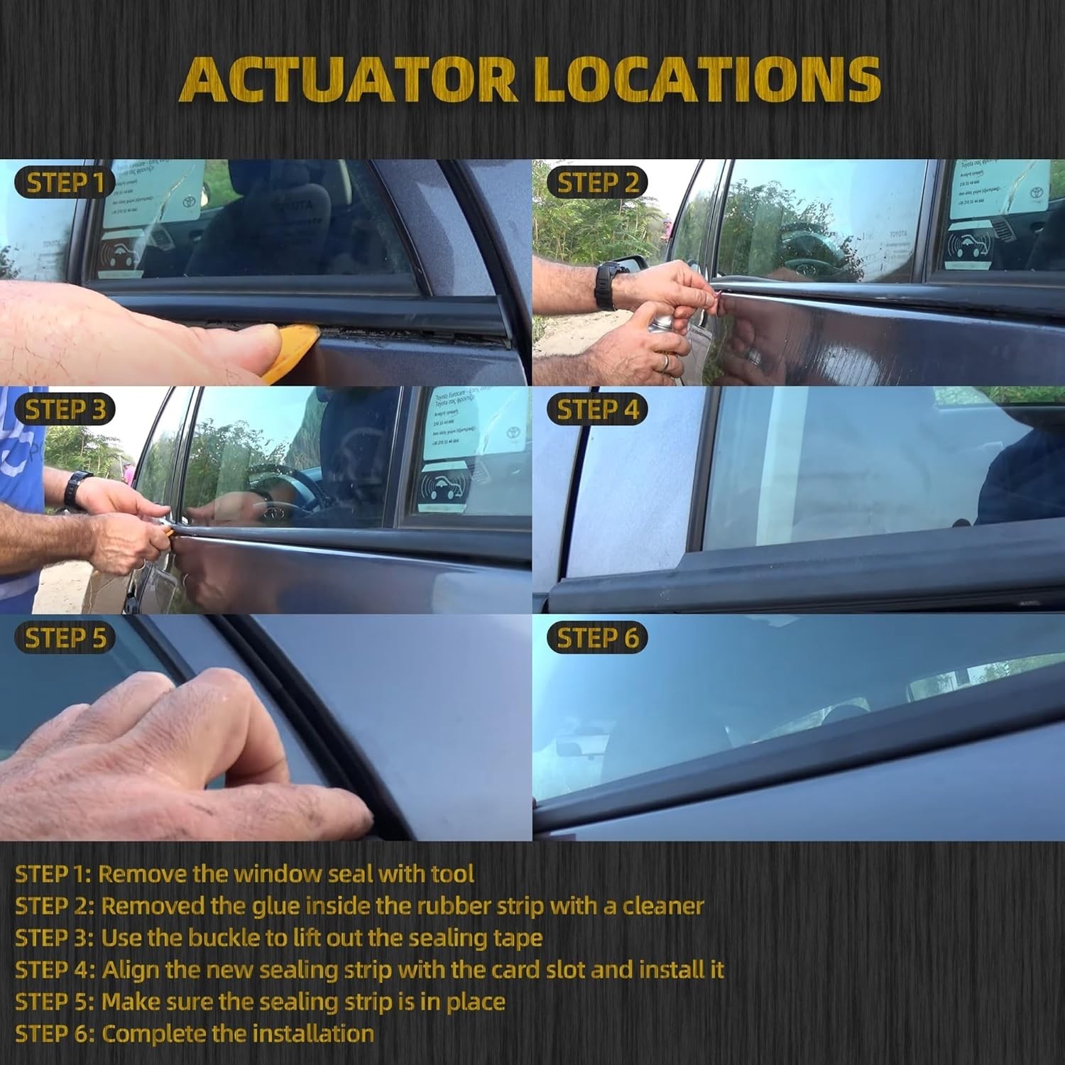 Window Weatherstrip Compatible with Honda Civic Hatchback 2016-2019 Replaces# 72