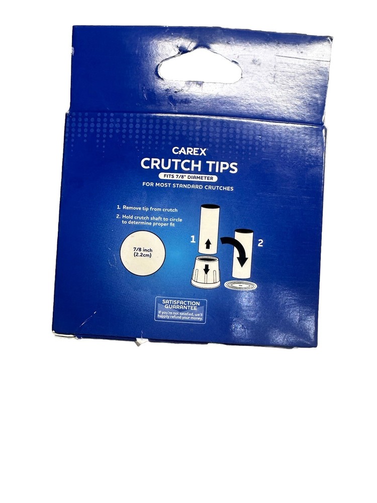 Carex Crutch Tips Fits 7/8 Diameter 2 Ct