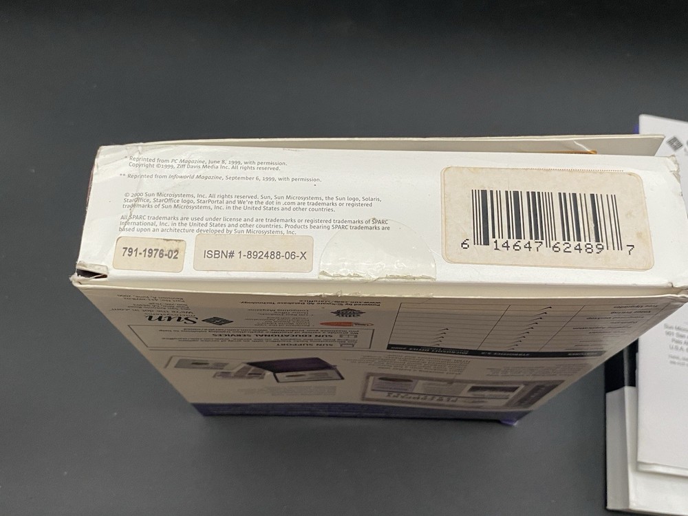 Vtg STAROFFICE 5.2 SUN Microsystems Software English CD-ROM 2000 LINUX Windows