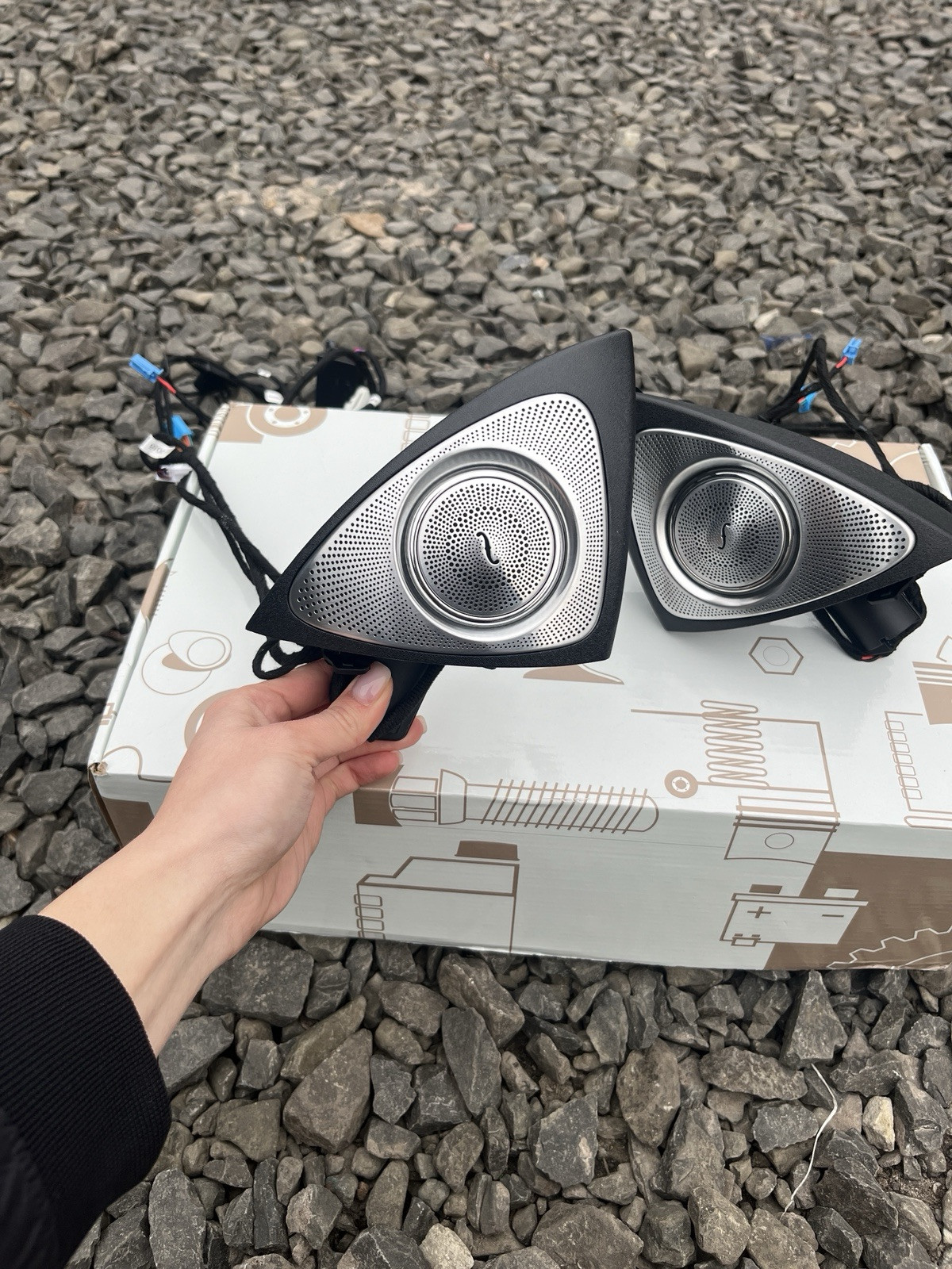 3D Rotation Speaker Tweeter Set for Mercedes Benz W213 E Class E300 E63 64 Color