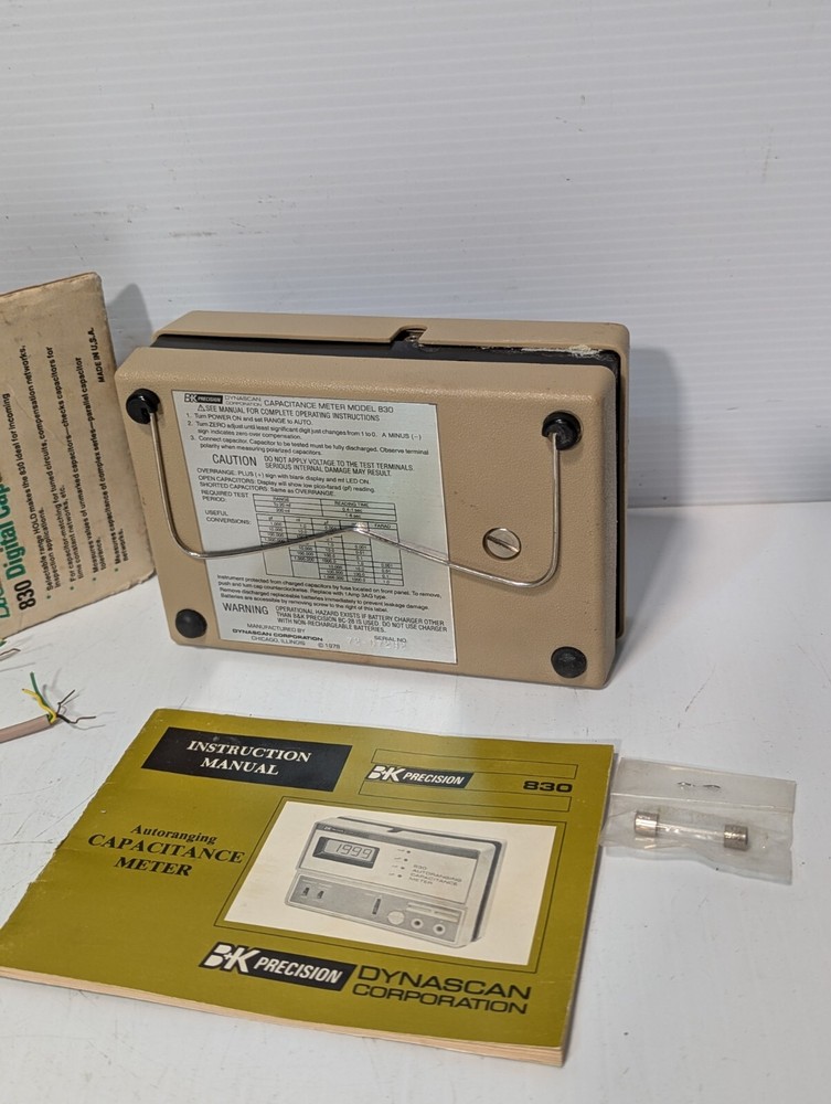 Dynascan T57902 830 Autoranging Digital Capacitance Meter+Return