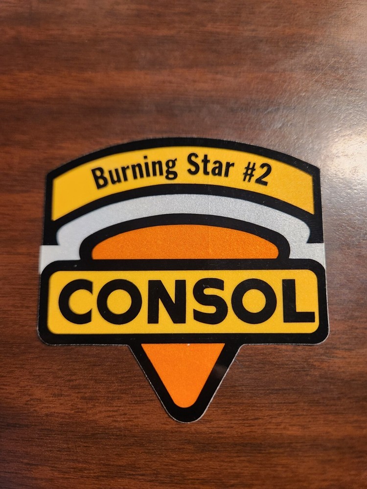 BURNING STAR #2 SHIELD WHITE BACK CONSOL COAL MINING STICKER
