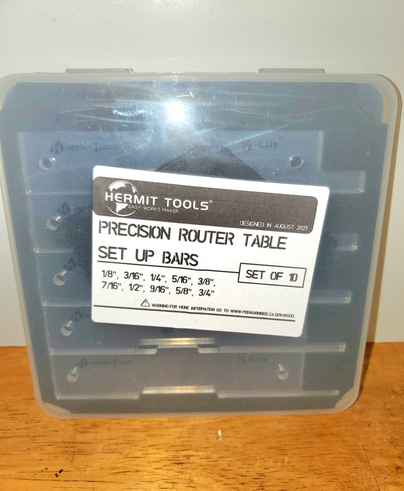 Hermit Tools Precision Router Table Set Up Bars