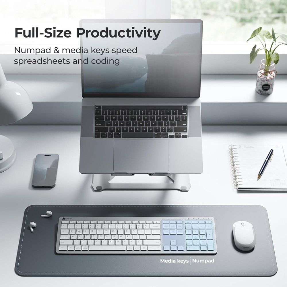 Wireless Keyboard and Mouse Combo Set for Apple Mac, Slim Size