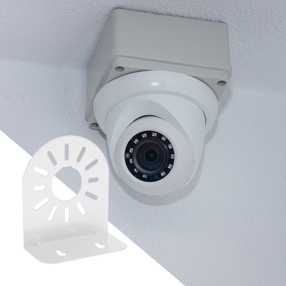 1 Pack Dome Security Camera Mounting 4.5" L-Shape IP Camera Bracket, Steel