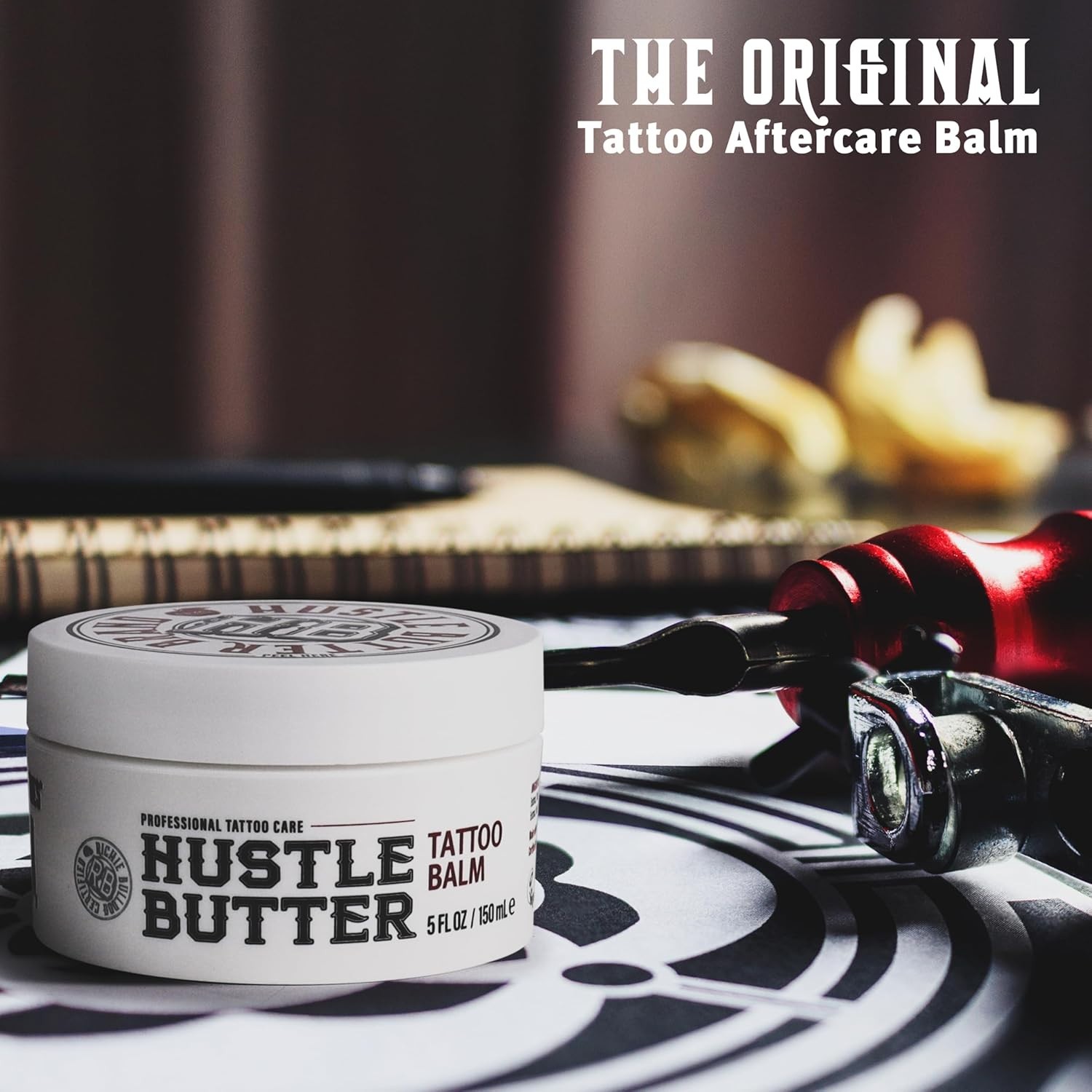 Hustle Butter Tattoo Aftercare Balm 5oz Vegan Heals Protects Ink Care