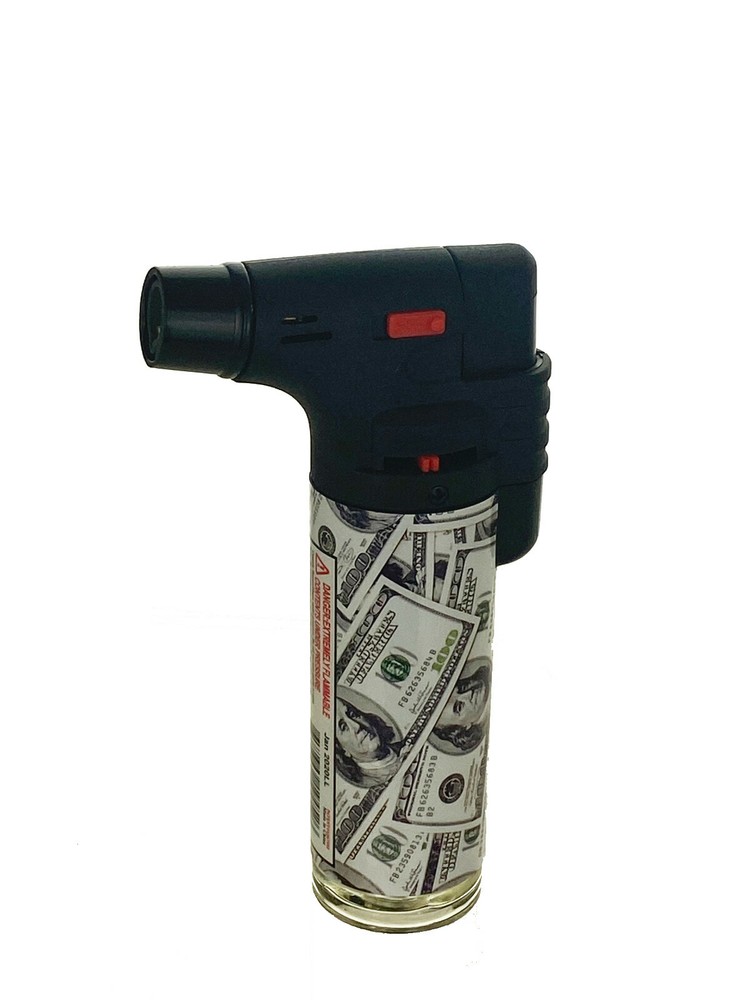 Jumbo Single Jet Flame Torch Gun Lighter Refillable Lockable Windproof $ Bill