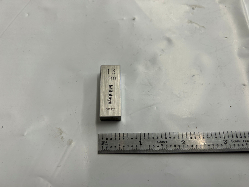13mm Mitutoyo Steel Rectangular Gauge Gage Block