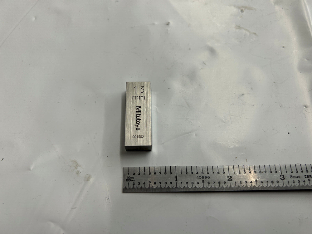 13mm Mitutoyo Steel Rectangular Gauge Gage Block