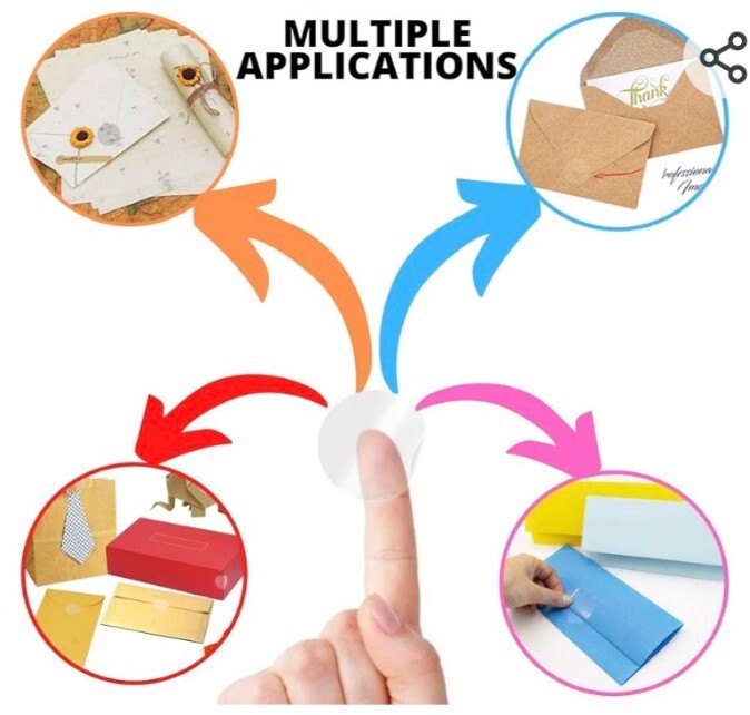 100 pcs Clear Transparent Retail Package Seals 1 INCH round Circle Seal Sticker