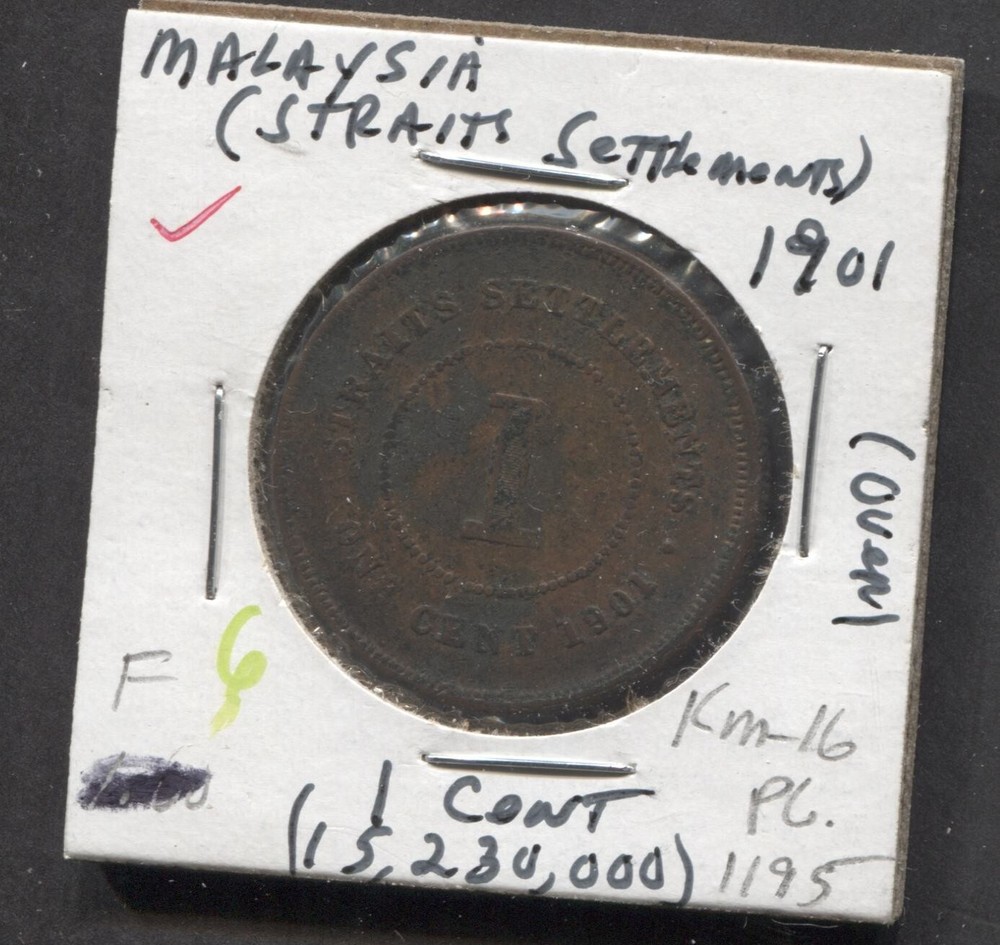 1901- Malaysia- F. 1 Cent