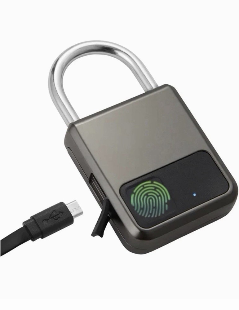 Smart Fingerprint Padlock, 20 Fingerprints, App Compatible, Security