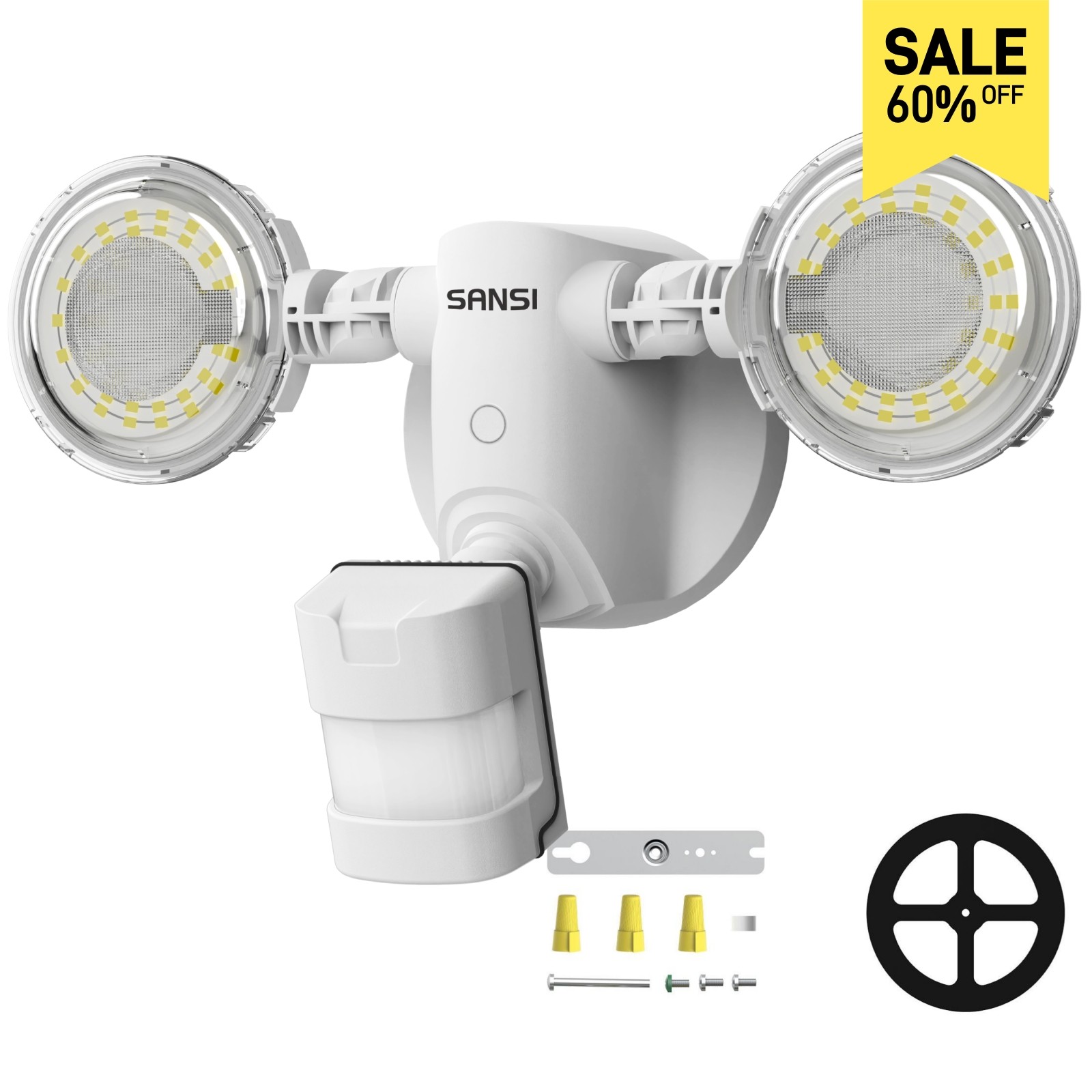 SANSI 4000LM Motion Sensor LED Security Light Outdoor 30W IP65 Waterproof Lamp