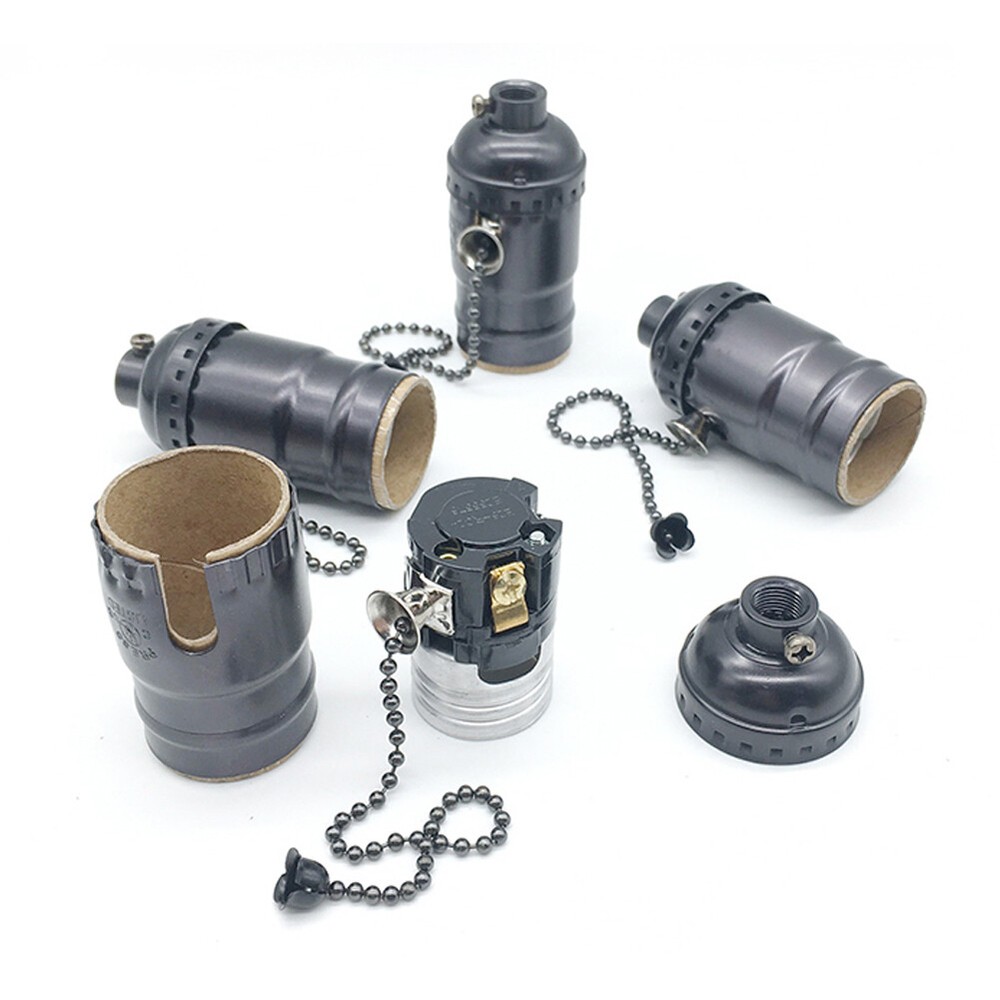 1/2/4Pcs Pull Chain Light Bulb Lamp socket Replacement switch E27 E26 3 Way 250W