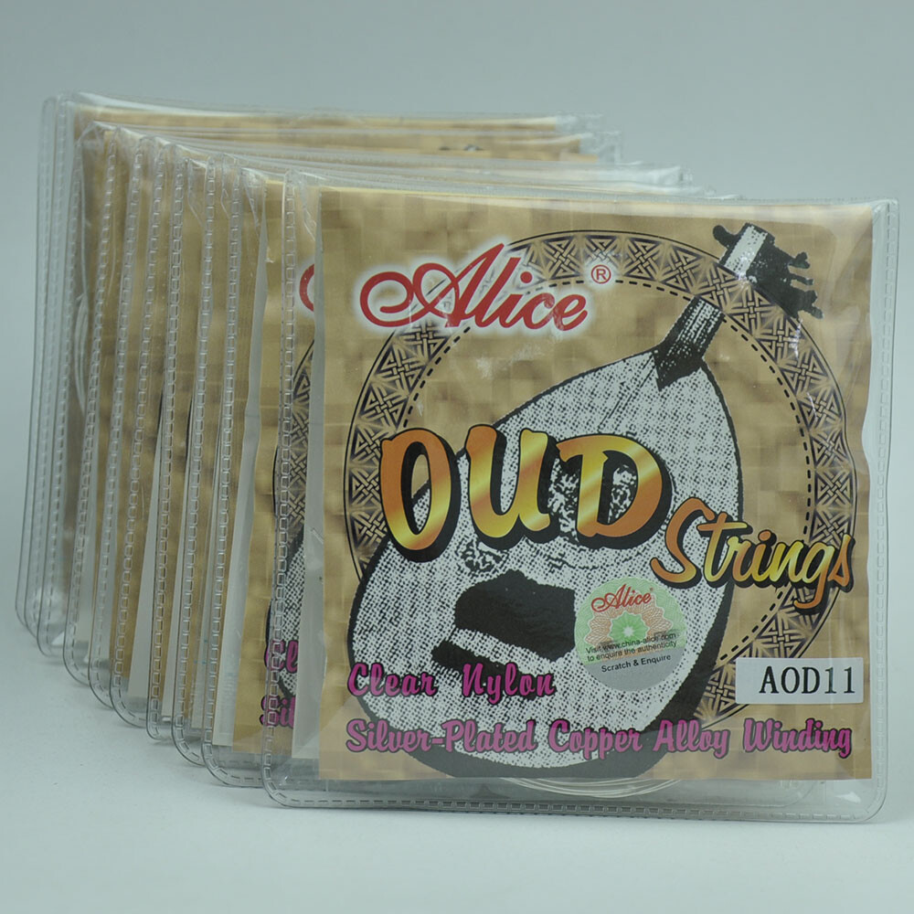10 Sets AOD11 Strings for 11-string OUD Clear Nylon Silver Plated Copper Alloy