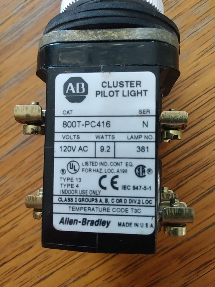AB Allen Bradley 800T-PC416 Indicator Lights 4 Function Red Blue Green Clear