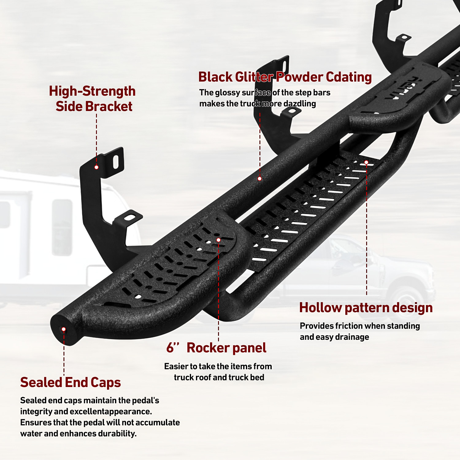 Vijay Fit 2019-2025 GMC Sierra 1500 Extended Cab Running Boards & Step Bars