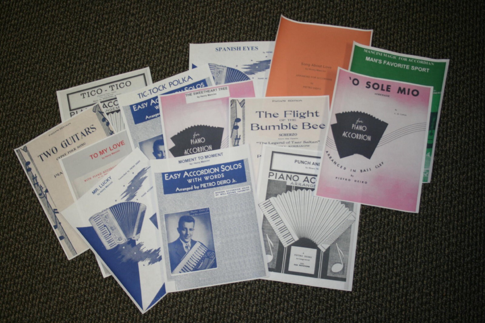 PIETRO DEIRO MASSIVE ACCORDION SHEET MUSIC COLLECTION - 446 SELECTIONS on DVD