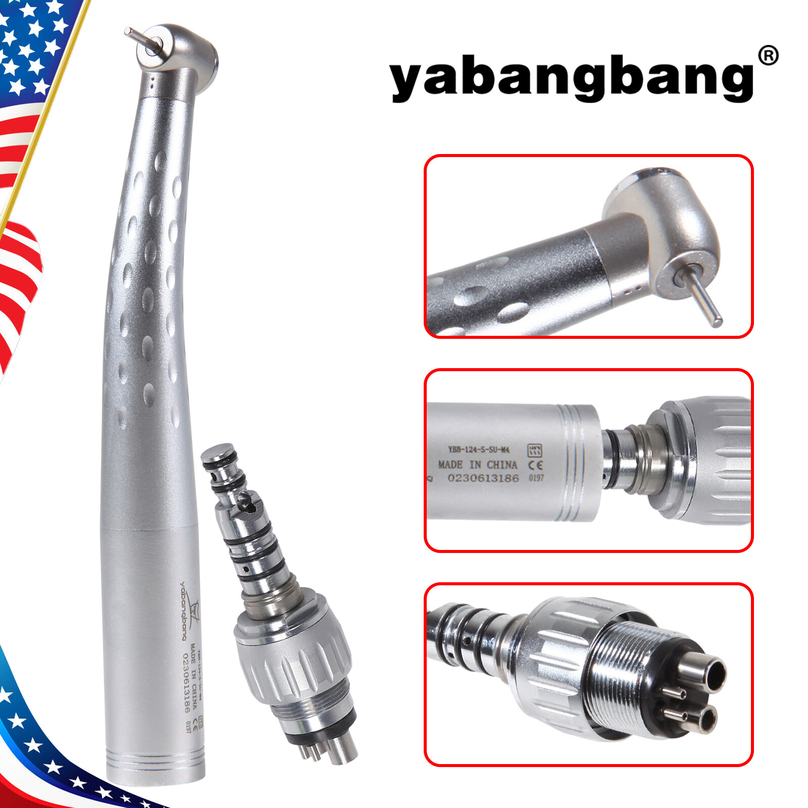 Kavo Style Dental High Speed Handpiece with 4 Hole Quick Coupler Coupling USA