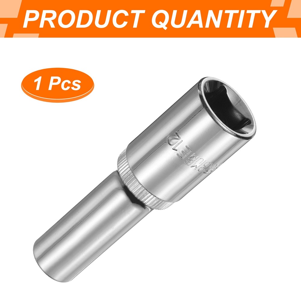 E-Torx Socket 1/2" Drive E12 Star 3.1" Length 6 Point Spline Socket