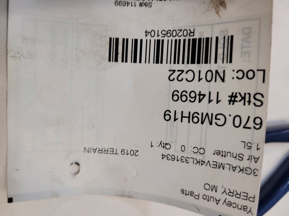 2019 GMC Terrain Air Shutter