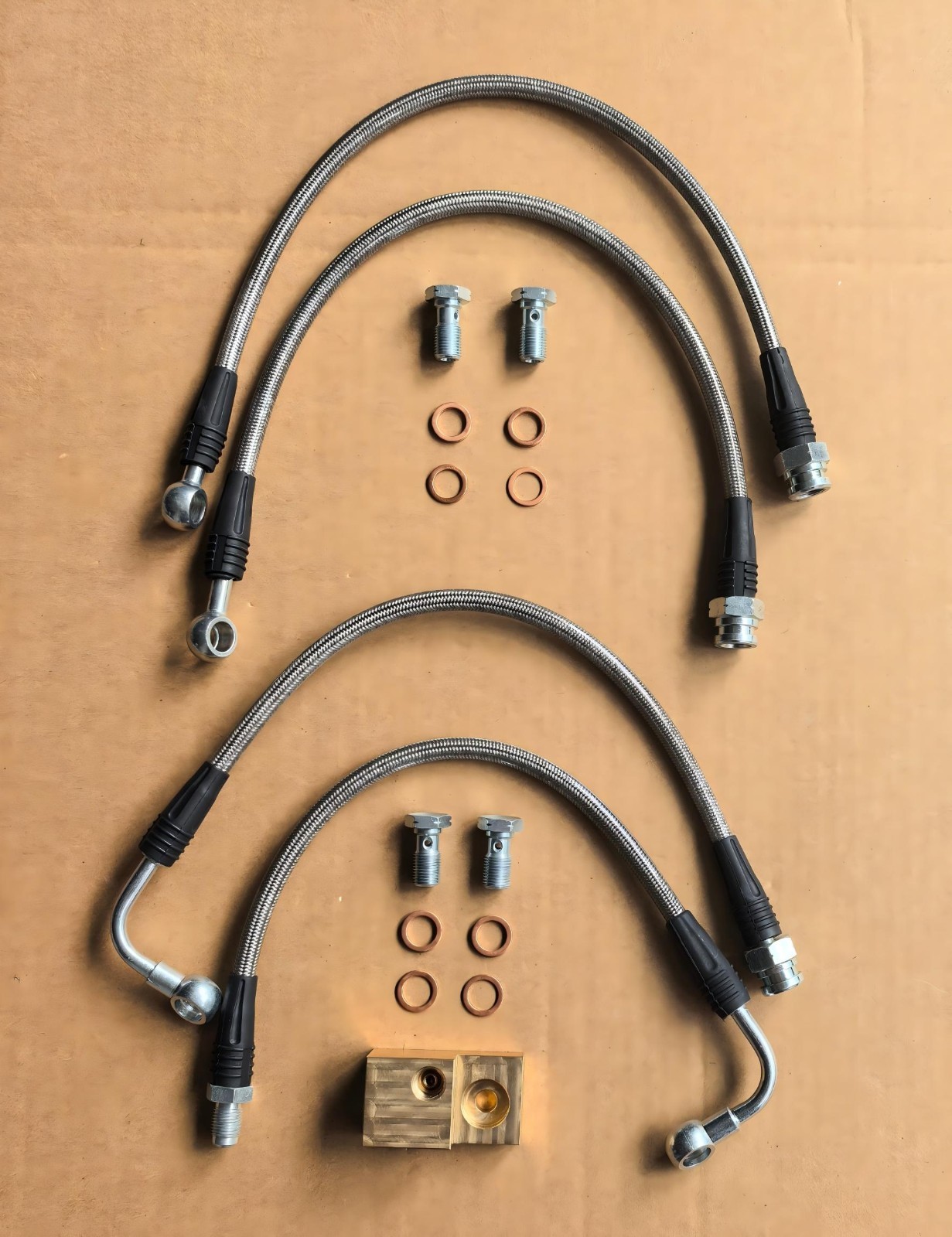 1990-2005 Mazda Miata NA/NB Front & Rear Brake Lines Kit SS for Disc