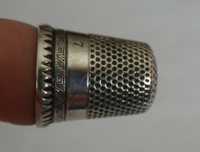 Antique Ketcham & McDougall MKD Sterling Silver Thimble #182