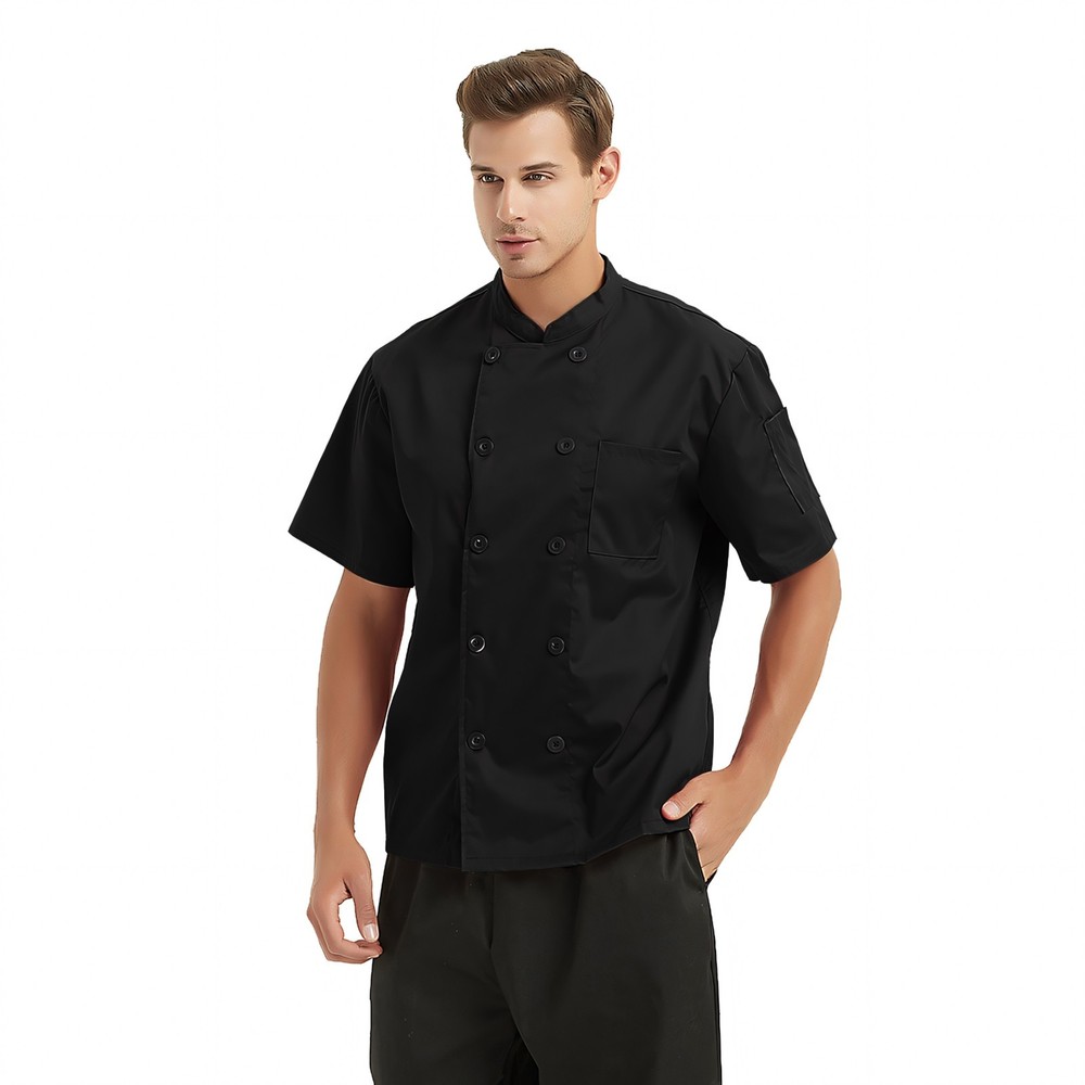 Custom Chef Coat PRINTED Personalized Short Sleeve Chef Jacket Work Uniform