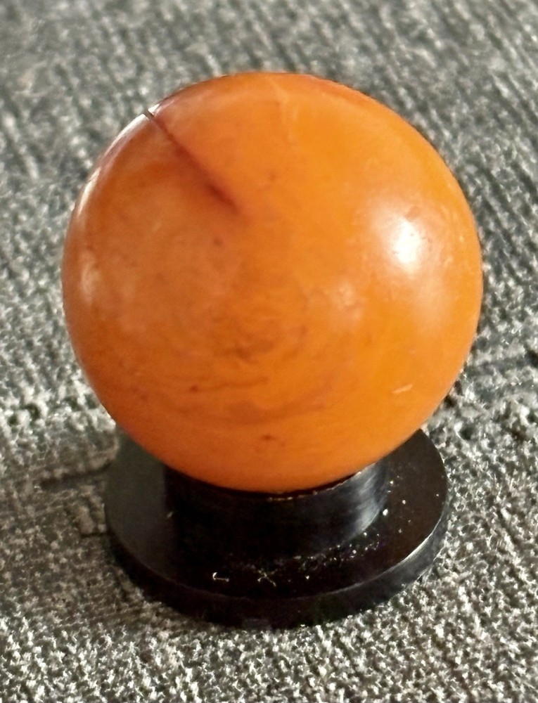 Antique Amber Bakelite Bead .72”